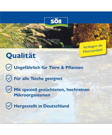 S ll 80587 Filter Starter Bacteria - High Pure Microorganisms for Garden Ponds Fish Ponds & Koiteich - 100g Treats 15 000 Liters - Natural Filter Bacteria for Optimal Pond Health - Buy Online on GoSupps.com