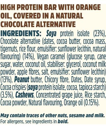 TREK Chocolate Orange Protein Power Bar 55g x 16 - Plant Based, Gluten Free, Vegan Snack - Buy Online on GoSupps.com