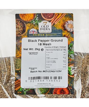 Old India Black Pepper Ground 18 Mesh - 2kg - Buy Online on GoSupps.com