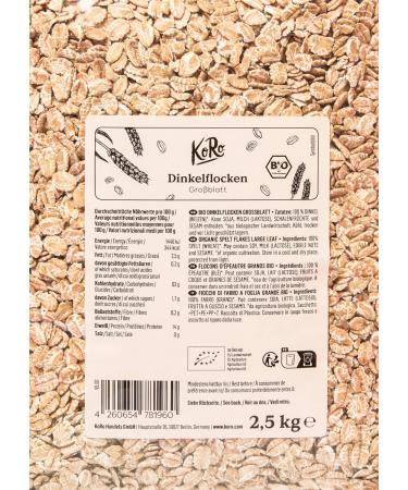 KoRo - Organic spelled flakes 2.5 kg - Buy Online on GoSupps.com