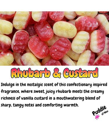 Rhubarb & Custard Whipped Soap Body Wash - 150g - Natural Oils and Butters - Sweet Scent - Vegan Friendly - Puddle of Wax - Made in the UK - Buy Online on GoSupps.com