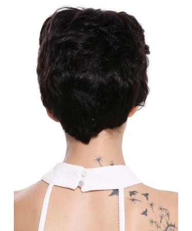 WIG ME UP NG-HH-13-1B Human Hair Short Wavy Wig for Women & Men - Fashionable Black Hair - International Shipping Available - Buy Online on GoSupps.com