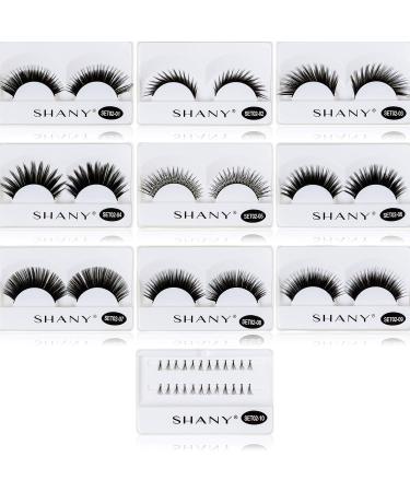 SHANY Eyelash Extend - Set of 10 Assorted Reusable Thick & Dramatic Eyelashes | International Shipping Available - Buy Online on GoSupps.com