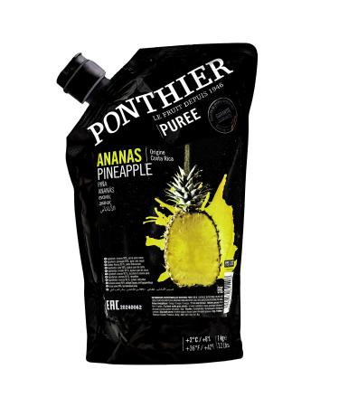 Food-united pineapple puree fruit puree from Ponthier 4x 1kg for smoothie-bowl-sorbet-quark-gel e muesli topping without artificial additions to the highest quality selected fruits 4 kg