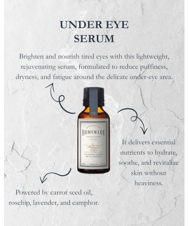 HMA | Under Eye Serum 100% Pure & Unrefined Botanical Oils | Carrot Seed Rosehip & Lavender | Brightening & Hydrating for Dark Circles & Puffiness | 1 FL Oz - Buy Online on GoSupps.com