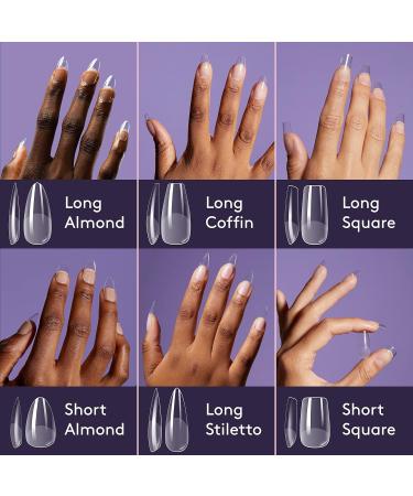 Mylee Fix N Flash Soft Gel Tips - Long Stiletto - 552 PCS | Full Cover Nail Extensions - Flexible & Resistant | Nail Art Gel in 12 Sizes - Perfect for All Nails - Buy Online on GoSupps.com
