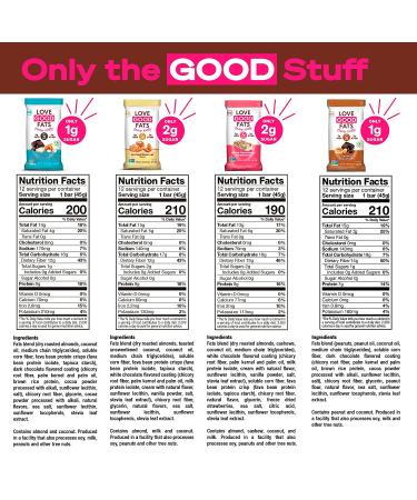 Love Good Fats Keto Protein Snack Bars - Chewy Nutty Variety Pack - 12 Pack - Buy Online on GoSupps.com