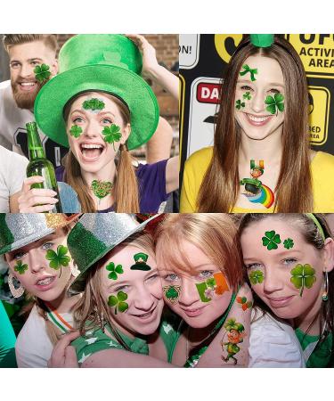 VANTATY St. Patrick's Day Tattoos - 32 Sheets, 248+ PCS Lucky Clover Temporary Tattoo Stickers for Kids & Adults - Buy Online on GoSupps.com