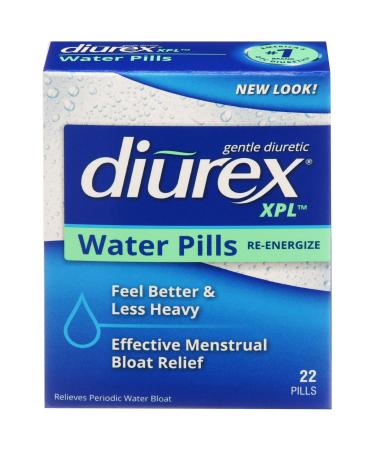 Diurex XPL Re-energizing Water Pills - Relieve Bloating & Fatigue - 22 Count