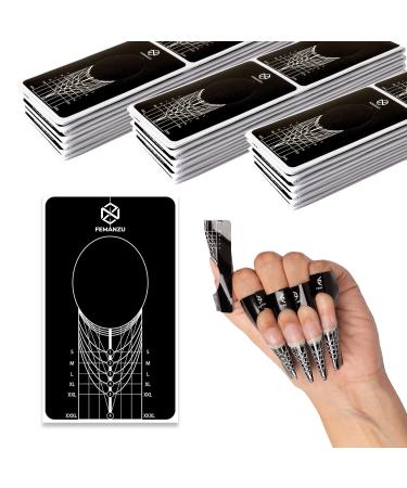 300Pcs Nail Forms for Gel Builder 6 x 3.5cm Paper Nail Extension Forms Self-Adhesive Stickers for Curved & Pointy Nails Perfect for Acrylic UV Gel Nail Art at Home or Salon 300 count (Pack of 1)
