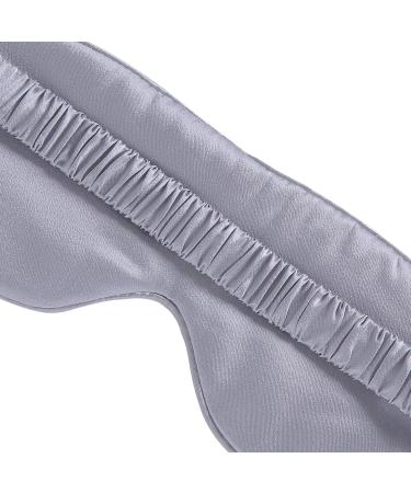 Dorcas Silk 100% Mulberry Silk Sleep Mask - Gray | Elastic Headband Eye Cover for Sleeping, Travel, Nap - Thanksgiving or Christmas Gift - Buy Online on GoSupps.com