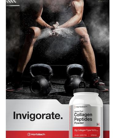 Horbaach Collagen Peptides Powder 40 oz | Unflavored | for Men & Women | Grassfed Type I & III | Non-GMO Gluten Free Supplement - Buy Online on GoSupps.com
