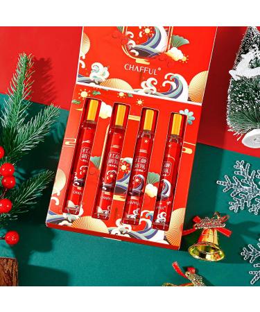 Rouge New Fragrance Set Chinese Style Perfume Gift Set Christmas Perfume Gift Set Fresh Flower Fruitless Fragrance Long Lasting Ladies Roller Ball Perfume Set 4x15ML - Buy Online on GoSupps.com