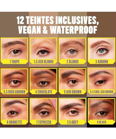 NYX Professional Makeup Micro Brow Pencil Ultra-Fine Dual-Ended Eyebrow Pencil with Retractable Tip and Brush Pack of 2 Shade: Brunette (06) - Buy Online on GoSupps.com