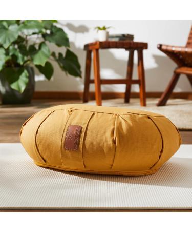 Buy Doyouryoga Ganesh Zafu Crescent Pillow - Organic Spelt & Buckwheat Filled Washable Cover Perfect for Meditation & Yin Yoga (45x30x14 cm) - Buy Online on GoSupps.com