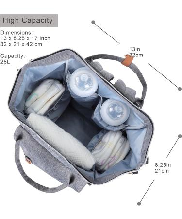 NEOtech Care Diaper Bag Backpack for Baby | Multifunctional Wide Opening Top-Rated Design - Black/Gray/Blue - Buy Online on GoSupps.com