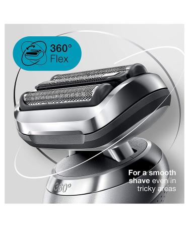 Braun Series 7 360 Flex Head Foil Shaver for Men with Precision Beard Trimmer - Rechargeable Wet & Dry Electric Razor Set 7020s - Buy Online on GoSupps.com