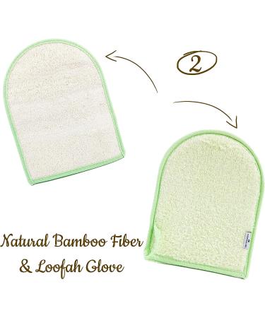 Exfoliating Body Scrub Gloves Set for Men & Women - Shower Scrubber Skin Brush for Cellulite Massage, Foot Scrubbing, and Ingrown Hair Removal - Buy Online on GoSupps.com