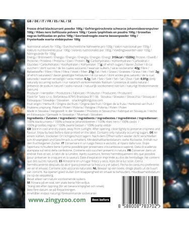 Freeze Dried Blackcurrant Powder | Superfood Blackcurrant Bud Powder Pure and Natural Black Currant | Freeze Dried Fruit | Pure Vegan Dried Fruit Powder (100g) - Buy Online on GoSupps.com