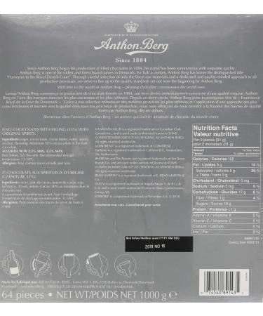 Anthon Berg Chocolate Liqueurs with Genuine Original Spirits - 64 pcs. Gift Box - Buy Online on GoSupps.com