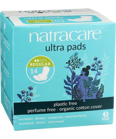 Natracare Ultra Pads with Wings - Organic Cotton, Eco-Friendly, Regular Size (14 Pads) - Buy Online on GoSupps.com