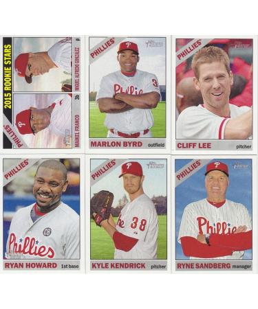 Philadelphia Phillies 2015 Topps Heritage MLB Baseball Series Complete Mint Basic 14 Card Set with Chase Utley Ryne Sandberg Ryan Howard Plus