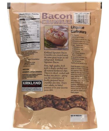 Kirkland Bacon Crumbs 20 oz - Premium Quality 1.25 lb Pack for Cooking - Shop Now! - Buy Online on GoSupps.com