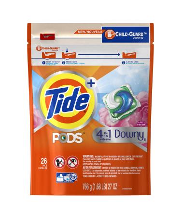 Tide Pods Plus Downy He Turbo Laundry Detergent Pacs April Fresh 26 ct