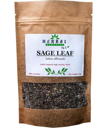 Sage Tea Loose Cut Leaves Dried Herb 50g - Salvia officinalis - Herbal Remedies by J. - Szalwia lisc - Buy Online on GoSupps.com
