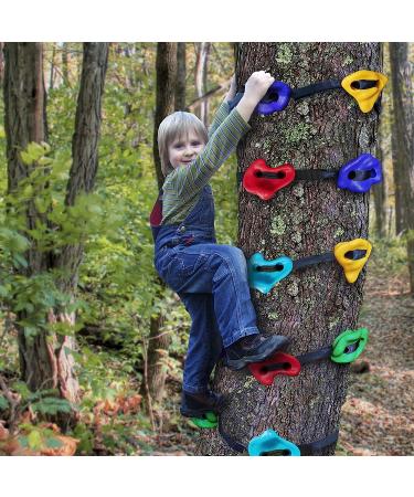 SSBRIGHT Tree Climbers Set - 15 Kids' Outdoor Climbing Holds with 6 Ratchet Straps - Buy Online on GoSupps.com