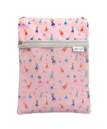 tiddlers & nippers Kids Swimming Bag | Wet & Dry Bag | External Pocket for Dry Items | Swim Bag with Leak Proof Waterproof Zipped Section | Ideal Toilet/Nappy Training Bag (Fabulous Fairies)