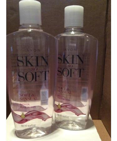 Avon skin so soft Soft & Sensual Bath Oil 16.9 fl.oz. lot 2 bottles