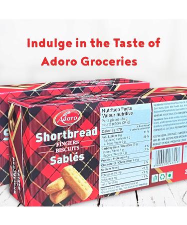 Shortbread Cookies (272g) Rich and Delicious Cookie Butter Fingers | Premium Quality Grocery Food | Ideal School Snacks for Kids | Indulge in the Taste of Adoro Groceries - Buy Online on GoSupps.com