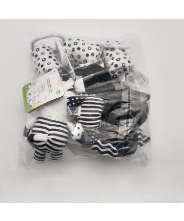Eikada Baby Rattling Toys - High Contrast Black & White Newborn Plush Toys for Car Seat Baby Bed & Stroller (3 Pack) - Buy Online on GoSupps.com