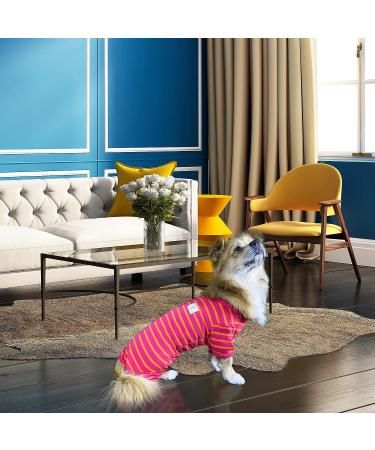 TONY HOBY Dog Pajamas 4 Legged Onesies Soft Cotton Jumpsuit (Rose Red & Orange, Medium) - Female/Male Dog Pajamas - Buy Online on GoSupps.com
