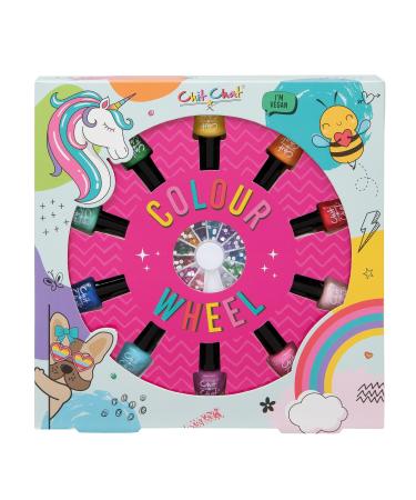 Chit Chat Colour Wheel Girls Nail Polish Art Gift Set with Gems