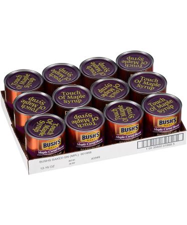 BUSH'S BEST Maple Cured Bacon Baked Beans (12 Pack) - Protein & Fiber Rich, Low Fat, Gluten-Free - 16 oz - Buy Online on GoSupps.com