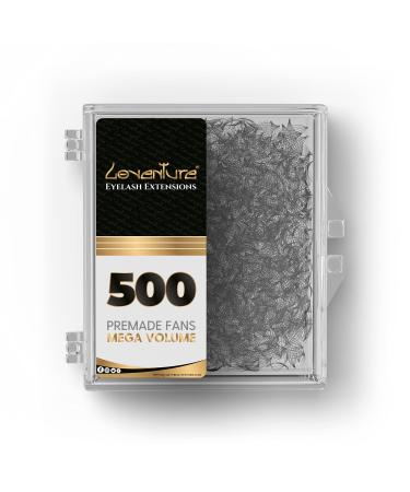 QBS Loventure C CURL Premium Premade Volume 8D-14D Fans | 500 pre-fanned eyelashes per box | Mega Volume Eyelashes