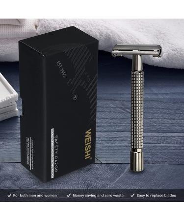 WEISHI Double Edge Safety Razor | Long Handle Butterfly Open Razor - Buy Online on GoSupps.com