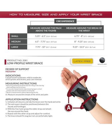 OTC Exolite Low-Profile Wrist Brace for Right Hand - Molded Exoskeleton Medium Black | International Shipping Available - Buy Online on GoSupps.com
