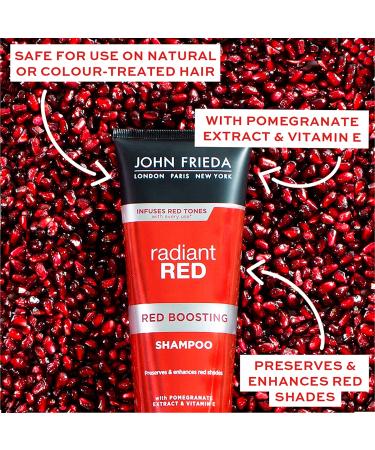 Radiant Red Boosting Shampoo - 8.3 oz Daily Shampoo for Enhanced Red Hair Shades with Pomegranate & Vitamin E - Buy Online on GoSupps.com