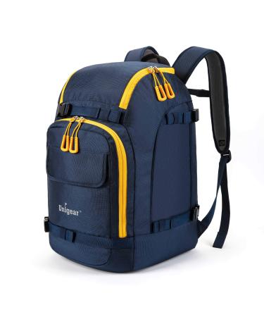 Unigear Ski Boot Bag 50L Ski Boot Travel Backpack for Ski Helmet Goggles Gloves Skis Snowboard & Accessories Blue