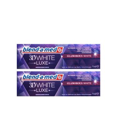 2x blend-a-med 3DWhite Luxe Glamorous WHITE toothpaste 75 ml