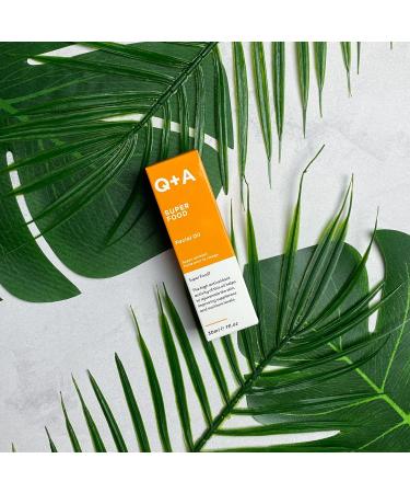 Q+A Superfood Facial Oil | Complexion-Boosting Blend with Vitamin A C E & F | Antioxidant-Rich Berries & Jojoba Seed Oil | 100% Natural | 30ml - Buy Online on GoSupps.com
