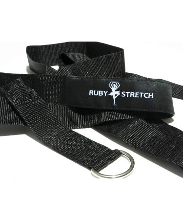 Leg Stretcher Strap for Flexibility - Adjustable Door Stretch Strap for Improved Leg Stretching - Door Flexibility Trainer Band for Dance, Cheer, Ballet - Black - Buy Online on GoSupps.com