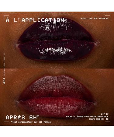 NYX Professional Makeup Lip IV Gloss up to 12 hours of hydration highly pigmented glossy finish Grape Gushin' - Buy Online on GoSupps.com