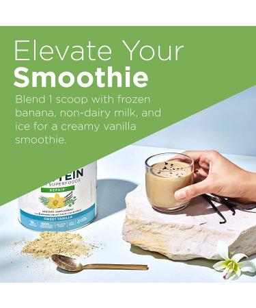 Four Sigmatic Plant-Based Protein with Superfoods - Sweet Vanilla 1.32 lbs (600g) - Boost Energy & Wellness - Buy Online on GoSupps.com