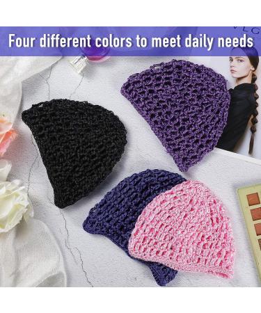 9-Piece Mesh Crochet Hair Net Snoods Set for Women - Black, Green, Khaki & More - Buy Online on GoSupps.com
