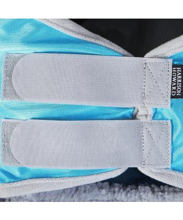Harrison Howard Caremaster Pro Luminous Horse Fly Mask | UV Protection Fleece Padding & Ear Protection - XL Cold Blood Voodoo Blue - Buy Online on GoSupps.com