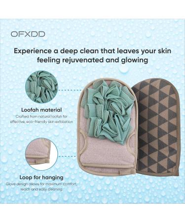 Double-Sided Bath Sponges for Men & Women - Loofah Shower Puffs & Gloves - Green Hand Bath Scrubbies - Buy Online on GoSupps.com